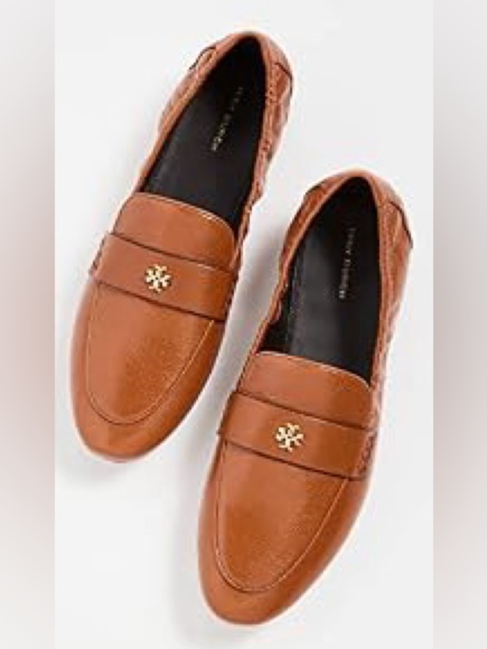 Tory Burch Tan Leather Penny Loafers 6.5